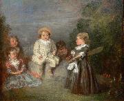 Jean-Antoine Watteau Heureux age oil painting artist
